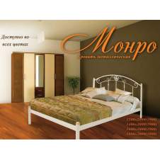 Ліжко Метал-Дизайн монро 1900х2000х1200 чорний оксамит