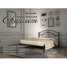 Кровать Металл-Дизайн Скарлет 1900(2000)х1400 мм черный бархат