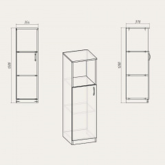 Книжкова шафа Компанит КШ-16 1200x370x354 мм бук Ірпінь
