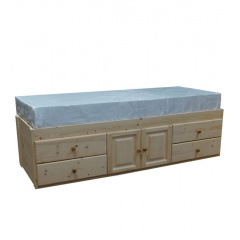 Кровать Скиф Л-401 с тумбой 100x200 см Изюм