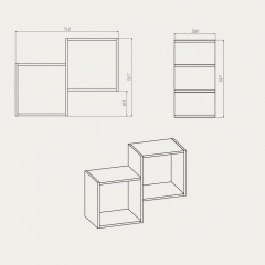 Полиця навісна Компаніт П-2 вільха Гайсин