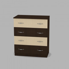 Комод Компанит Комод-4Б 720x849x390 венге Стрый