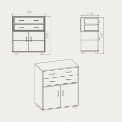 Комод Компанит Комод-2+2 784x875x450 яблоня Житомир
