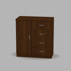 Комод Компанит Комод-4+1А 780x849x390 орех Нежин
