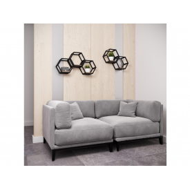 Полиця підвісна Метал-Дизайн Хеві 245х280х200 мм чорний оксамит