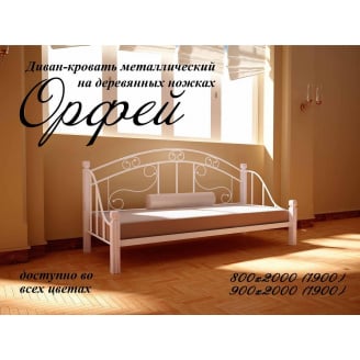 Диван Металл-Дизайн Орфей 1900(2000)х800(900) мм черный бархат