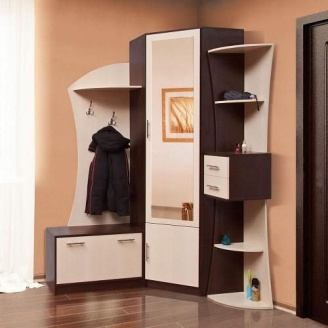 Прихожая Мир мебели Беатрис 155x220x111 см темный венге/светлый венге