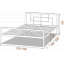 Кровать Металл-Дизайн Квадро 1900(2000)х1400 мм черный бархат Винница