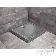 Квадратный акриловый душевой поддон Radaway Doros C Compact Stone 900x900 SDRC9090-05-64S серый камень