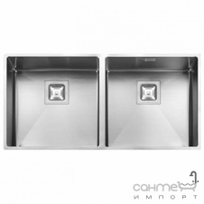 Кухонная мойка Fabiano Quadro 87x44 Double нержавеющая сталь