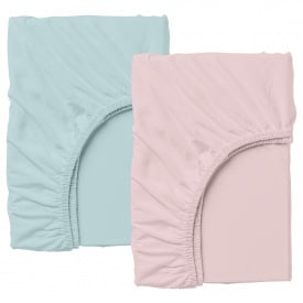 Набір простирадла на резинці Cosas ROSE / BLUE Ранфорс 160х200х20 см 2 шт Блакитний/Рожевий