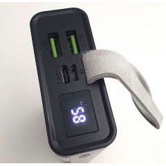 Повербанк turbo с LED фонариком Maxmate с быстрой зарядкой 20000mAh 2USB MMP20KP 22.5W черный Виноградов
