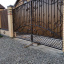 Ковані ворота із сіточкою закриті Legran Ромни