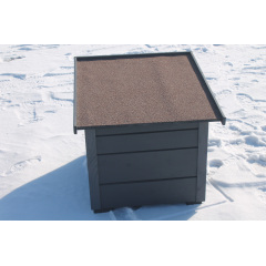 Будка для собак полностью утеплена войлоком Bud 3015 графит 50х60х60 см Киев