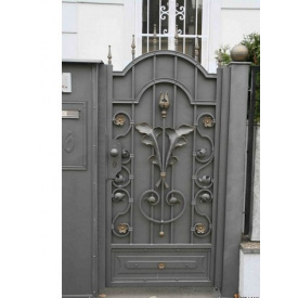 Кованая калитка серая массивная Legran