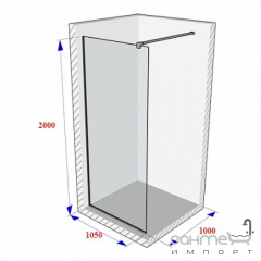 Душевая кабина Weston WP0 1050x1000x2000 polish/прозрачное стекло Вишневое