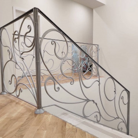 Ковані перила міцні класичні білі Legran