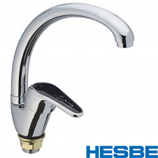 Смеситель для кухни Ухо на гайке HESBE MAGIC BLACK Chr-777 (nut)