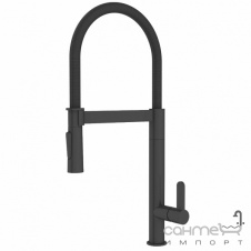 Смеситель для кухни с гибким изливом Imprese Pivot SS f03408501SB матовый черный