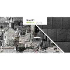 Композитна черепиця Novatik NATURA STONE Dark Moon (чорний) Павлоград