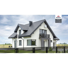 Металлочерепица Budmat Murano X-Matt графитовая Вишневе