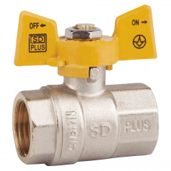 Кран шаровой SD Plus 1" ВР для газа (бабочка) SD602NG25PN40 Черновцы