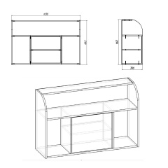 Полиця навісна Компаніт П-5 венге Виноградів