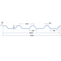 Профнастил Arvedi Т-57 0,50 мм Quartz Petra Polyurethane Кобыжча