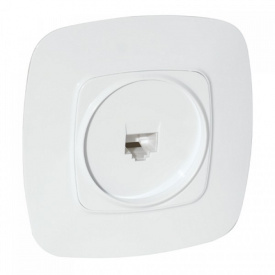 Розетка комп'ютерна біла ELA