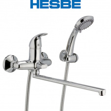 Смеситель для ванны длинный нос HESBE VIOLET EURO (Chr-006)