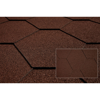 Бітумна черепиця Shinglas Classic KL Коричневий