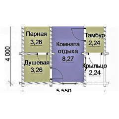 Лазня із профільованого бруса 4×5 м Тернопіль