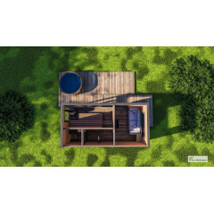 Модульна сауна для дачі 6х3м Gartensauna-3 під ключ від виробника. Сарни