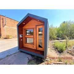 Лазня мобільна барн хаус 3,5 х2, 3х2, 7м Sauna barn house 01 Thermowood Production Ukraine Пологи