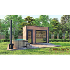 Модульная баня 4,0х2.3м Gartensauna-9 Thermowood Production под ключ от производителя Мелитополь