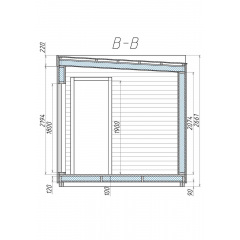 Сауна с прихожей и террасой 7,6x2,6 м Gartensauna-15 Thermowood Production под ключ от производителя Софиевская Борщаговка