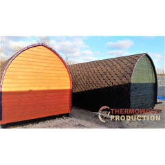 Мобільна лазня 12 метрів у стилі Вікінг під ключ. Outdoor Sauna Viking Косів