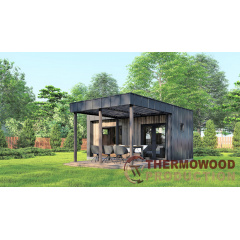 Модульный каркасный дом 6,0х6,0м с баней Sauna House 10 под ключ от Thermowood Production Смела