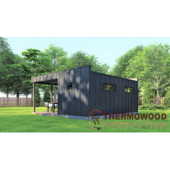 Модульный каркасный дом 6,0х6,0м с баней Sauna House 10 под ключ от Thermowood Production Смела