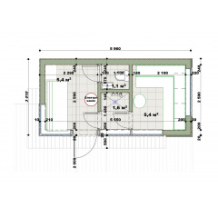 Каркасно-модульна лазня 6х3м Gartensauna-2 під ключ від виробника Переяслав-Хмельницький