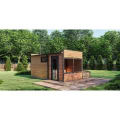 Міні лазня для дачі 6х3м Gartensauna-6 під ключ від виробника. Київ