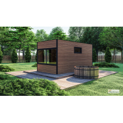 Міні лазня для дачі 6х3м Gartensauna-6 під ключ від виробника. Київ