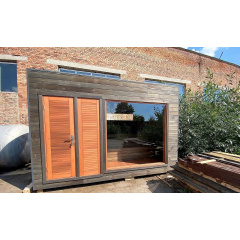 Модульна лазня із панорамним вікном 4х2.3м від виробника Thermowood Production Тернопіль