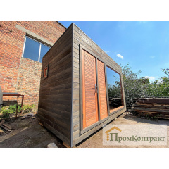 Модульна лазня із панорамним вікном 4х2.3м від виробника Thermowood Production Тернопіль