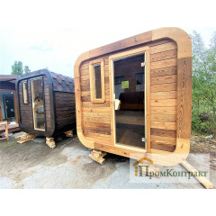Sauna Cube Quadro Old Wood 2,35x2,0m Thermowood Production Киев