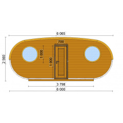 Баня бочка Ovale Fasssauna овальная 6,0х2,6м из термобруса от производителя Thermowood Production Киев