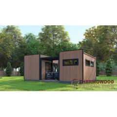 Модульний будинок-лазня 7,0х5,0м Sauna House 12 під ключ від виробника Thermowood Production Новомосковськ