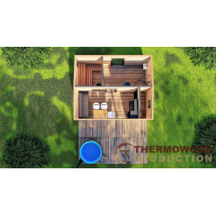 Мобільний гостьовий будинок-лазня 6,0х5,0 Sauna House 3 від Thermowood Production Київ