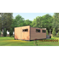 Модульный дачный дом c баней 6,0х4,6м Sauna House 9 от Thermowood Production Вараш