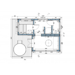 Модульный дачный дом c баней 6,0х4,6м Sauna House 9 от Thermowood Production Вараш